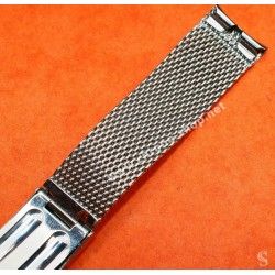 Vintage & Rare Elegant steel mesh watch bracelet divers band NOS 1950s/60s Breitling, Omega, IWC, Tissot