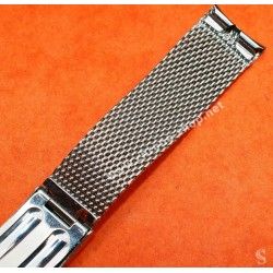 Vintage & Rare Elegant steel mesh watch bracelet divers band NOS 1950s/60s Breitling, Omega, IWC, Tissot