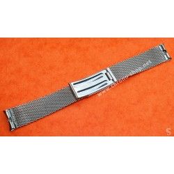 Vintage & Rare Elegant steel mesh watch bracelet divers band NOS 1950s/60s Breitling, Omega, IWC, Tissot