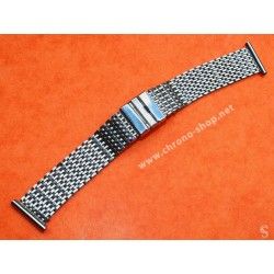 Bracelet Vintage de Montres en acier années 60-70 Mesh, milanais Breitling, Omega, heuer, Tissot, IWC, Jaeger