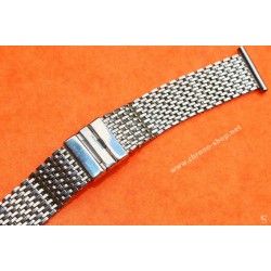 Vintage & Rare Elegant steel mesh watch bracelet divers band NOS 1950s/60s Breitling, Omega, IWC, Tissot