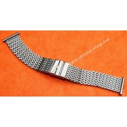 Bracelet Vintage de Montres en acier années 60-70 Mesh, milanais Breitling, Omega, heuer, Tissot, IWC, Jaeger