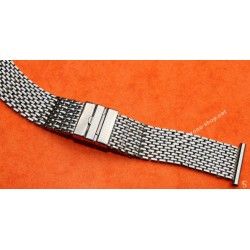 Vintage & Rare Elegant steel mesh watch bracelet divers band NOS 1950s/60s Breitling, Omega, IWC, Tissot