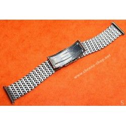Vintage & Rare Elegant steel mesh watch bracelet divers band NOS 1950s/60s Breitling, Omega, IWC, Tissot