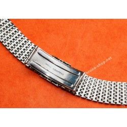 Vintage & Rare Elegant steel mesh watch bracelet divers band NOS 1950s/60s Breitling, Omega, IWC, Tissot