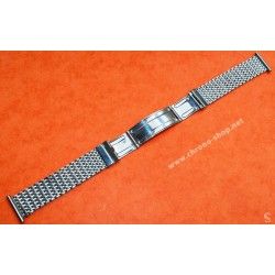 Vintage & Rare Elegant steel mesh watch bracelet divers band NOS 1950s/60s Breitling, Omega, IWC, Tissot