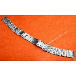 Vintage & Rare Elegant steel mesh watch bracelet divers band NOS 1950s/60s Breitling, Omega, IWC, Tissot