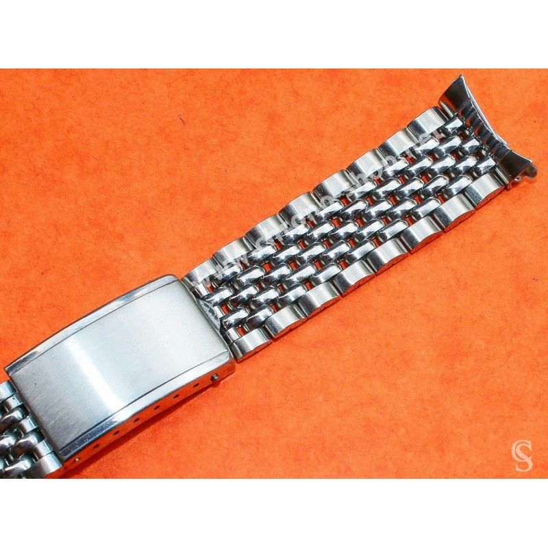Heuer Chronograph Carrera 2447 Vintage & Collectible steel watch Ssteel bracelet Beads of Rice 18mm 60-70s