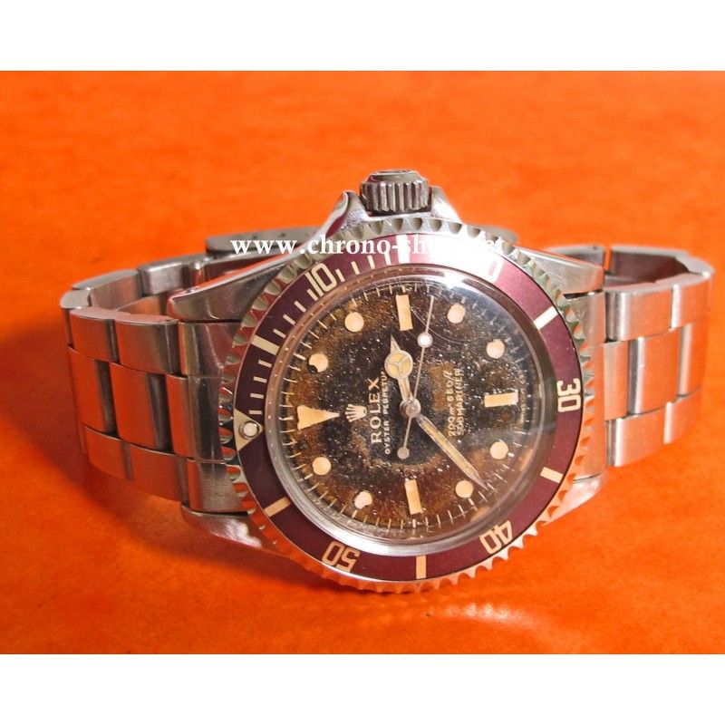 ROLEX SUBMARINER TROPICAL VINTAGE 5513 BROWN DE 1970 AVEC BRACELET 93150