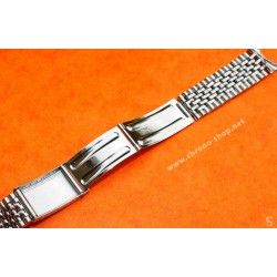 Accessoire Montres horlogerie Vintage Rare 60's Bracelet Grains de Riz acier 18mm Montres Heuer Chronograph Carrera 2447