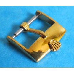 VINTAGE ROLEX / TUDOR Buckle 16mm GOLD PLATED STEEL PLAQUÉ OEM 70s