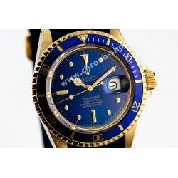 Rolex Rare Mint Glossy Black color Submariner Date Tutone 1680, 1680-8 Gold Watch Bezel Graduated Insert Part