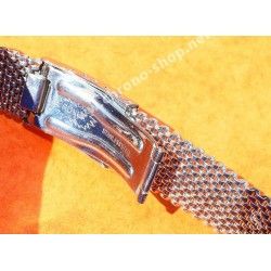 Bracelet RONUK 19mm Vintage de Montres en acier années 60-70 Mesh, milanais Breitling, Omega, heuer, Tissot, IWC, Jaeger