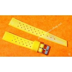 Vintage Yellow Watch 70's 16mm ALASKA Tropic SUB Dive Strap New Old Stock Watch Band nos