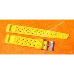 Vintage Yellow Watch 70's 16mm ALASKA Tropic SUB Dive Strap New Old Stock Watch Band nos