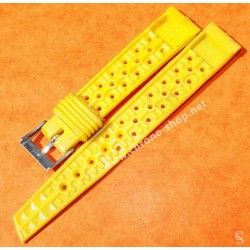 Vintage Yellow Watch 70's 16mm ALASKA Tropic SUB Dive Strap New Old Stock Watch Band nos