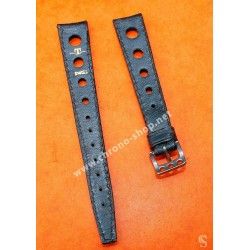 Rubber 15mm Black Holes Tropic watch Racing strap type 1960/70s vintage dive band Heuer, Omega, Tissot, Vintages watches