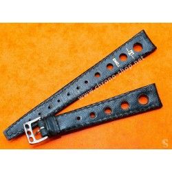 Rubber 15mm Black Holes Tropic watch Racing strap type 1960/70s vintage dive band Heuer, Omega, Tissot, Vintages watches