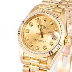 ROLEX MONTRES DAMES LADY DATEJUST 69173, 69178, SET AIGUILLES OR JAUNE TRITIUM Cal. 2035, 2135