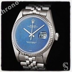 Rolex Rare Jeu aiguilles Or blanc vintages Tritium Montres Oyster Datejust 16019 Cal 3035, 3135