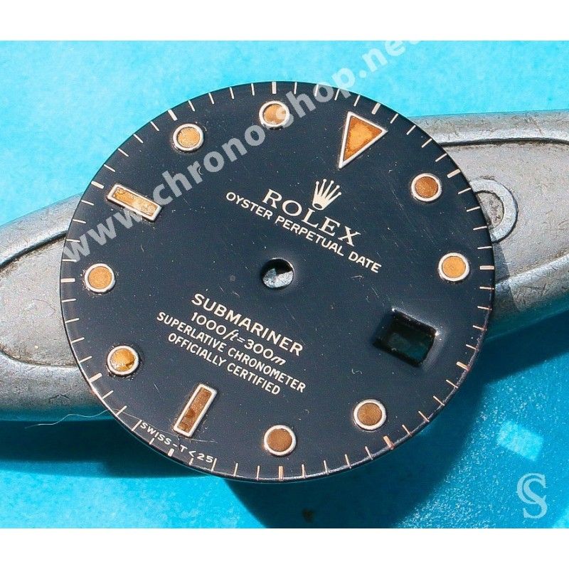 ROLEX CADRAN AVEC PATINE MONTRES SUBMARINER DATE 16800, 168000, 16610 TRITIUM T25 cal auto 3035, 3135