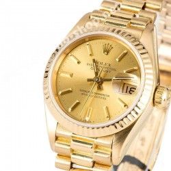 ROLEX MONTRES DAMES LADY DATEJUST 69173, 69178, SET AIGUILLES OR JAUNE TRITIUM Cal. 2035, 2135