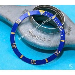 Rolex Rare Mint Glossy Blue color Submariner Date Tutone 1680, 1680-8 Gold Watch Bezel Graduated Insert Part