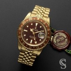 ROLEX YELLOW TONS ORIGINAL 16753, 16700, 16718, 16713 TRITIUM GOLD HANDSET GMT MASTER WATCH Cal 3075, 3175