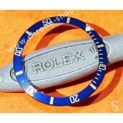 ROLEX RARE INSERT GRADUE LUNETTE BLEU MONTRE SUBMARINER DATE 16613, 16618, 16803, 16808 PERLE SUPERLUMINOVA