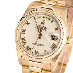 Genuines Rolex President Day Date vintage 80's Hands Cal auto 3055, 3155 shiny Yellow gold in color for restore