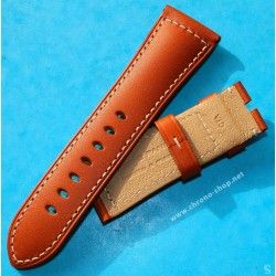 Original PANERAI manufactured OFFICINE LEATHER STRAP BEIGE COLOR 24mm STRAP WATCHES RADIOMIR, LUMINOR, MARINA