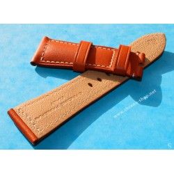 Original PANERAI manufactured OFFICINE LEATHER STRAP BEIGE COLOR 24mm STRAP WATCHES RADIOMIR, LUMINOR, MARINA