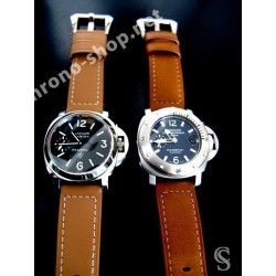 PANERAI OFFICINE AUTHENTIQUE BRACELET CUIR BEIGE 24mm MONTRES LUMINOR, RADIOMIR, MARINA PAM