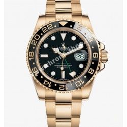 ROLEX ORIGNAL LUMINOVA YELLOW GOLD HANDSET 116718 18K, 116713 GOLD GMT CERAMIC WRIST WATCH