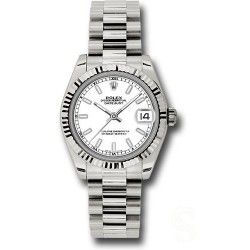 ROLEX MONTRES DAMES LADY DATEJUST PRESIDENT 31mm 178279 SET AIGUILLES OR BLANC LUMINOVA Cal. 2235, 2135