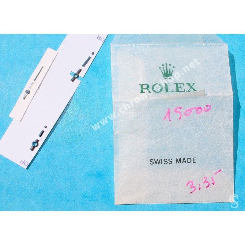 Rolex Oyster Perpetual Aiguilles Or blanc Tritium montres 15000, 15010,15037,15053,15200,15203,15210,15223 Cal 3135, 3035