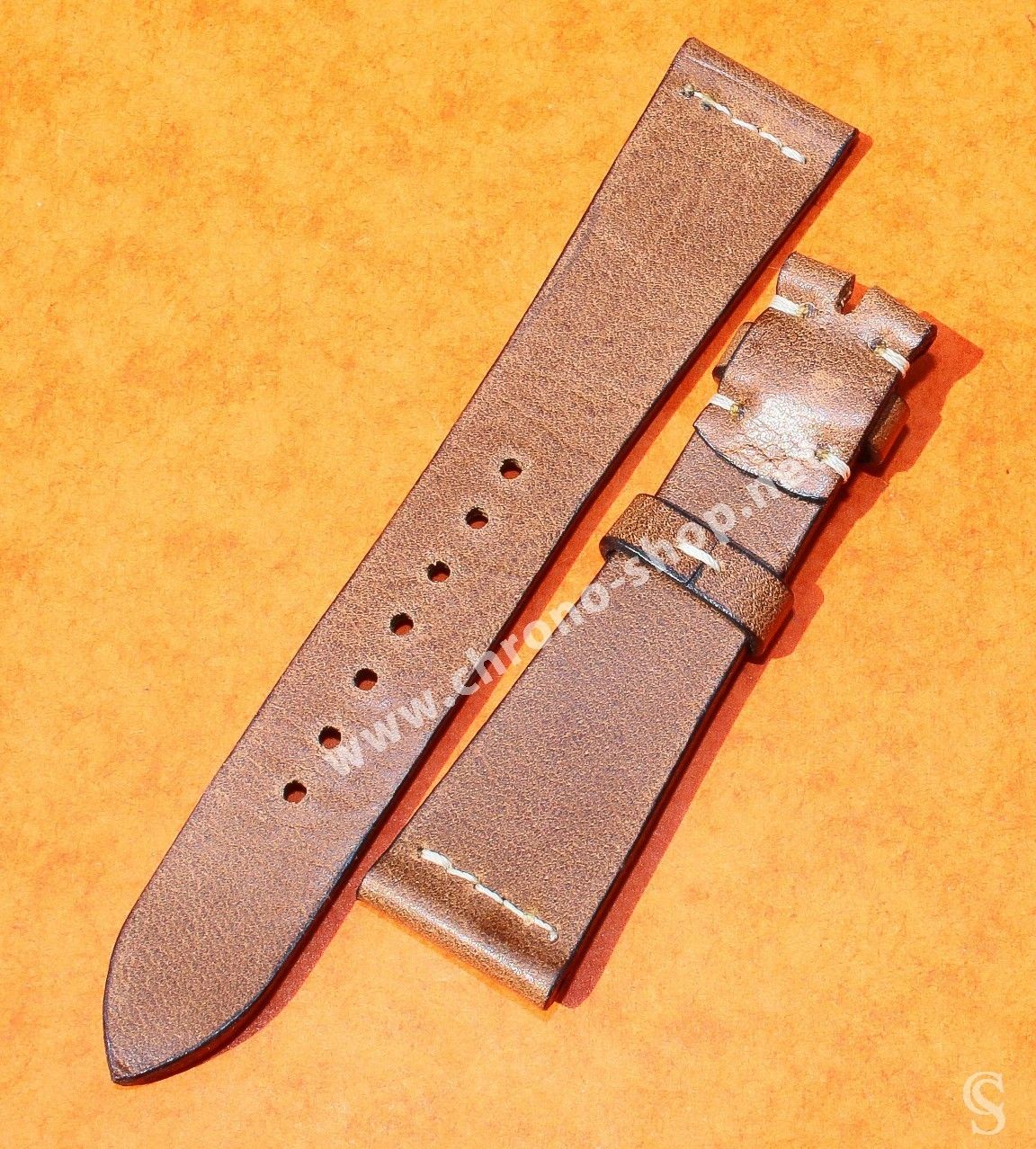 Bracelet De Montre En Simili-cuir – Largeur 18 Mm – Marron – Style Vintage – Neuf Sans étiquette
