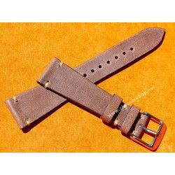 VINTAGE STYLE SOFT LEATHER CHOCOLATE BROWN COLOR WATCHES STRAP 20mm LUGS