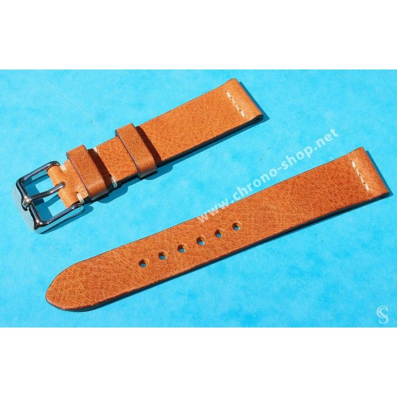 VINTAGE STYLE SOFT LEATHER CHOCOLATE COCOA COLOR WATCHES STRAP 20mm LUGS
