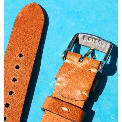 VINTAGE STYLE SOFT LEATHER CHOCOLATE COCOA COLOR WATCHES STRAP 20mm LUGS