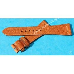 VINTAGE STYLE SOFT LEATHER TOBACCO COLOR WATCHES STRAP 18mm LUGS