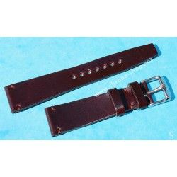 ★☆Handcrafted Genuine Cow boy watches strap Horween Shell Cordovan Leather Watch Band Bracelet Coffee color 20mm★☆