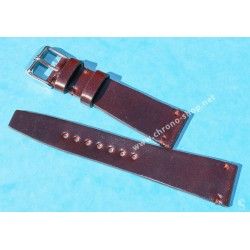 ★☆Handcrafted Genuine Cow boy watches strap Horween Shell Cordovan Leather Watch Band Bracelet Coffee color 20mm★☆