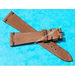 VINTAGE STYLE SOFT LEATHER CHOCOLATE COCOA COLOR WATCHES STRAP 20mm LUGS