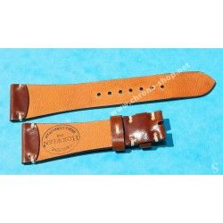 ★☆☆ BRACELET MONTRES COW BOY HORWEEN SHELL CUIR CORDOVAN ULTRA FIN 18mm COULEUR CARAMEL ★☆☆