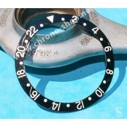 Rolex GMT Master All Black watch Black color S/S 16700, 16710, 16760 Bezel 24H Insert Part