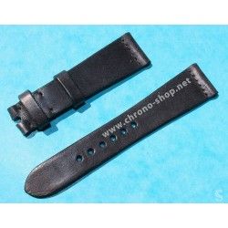 VINTAGE STYLE SOFT LEATHER BLACK CARBONIC COLOR WATCHES STRAP 20mm LUGS