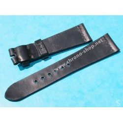 VINTAGE STYLE SOFT LEATHER BLACK CARBONIC COLOR WATCHES STRAP 20mm LUGS