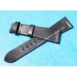 VINTAGE STYLE SOFT LEATHER BLACK CARBONIC COLOR WATCHES STRAP 20mm LUGS