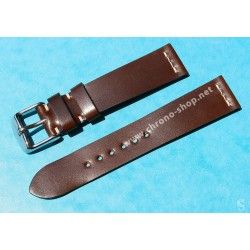 ★☆☆ BRACELET MONTRES COW BOY HORWEEN SHELL CUIR CORDOVAN ULTRA FIN 18mm COULEUR CHOCOLAT★☆☆